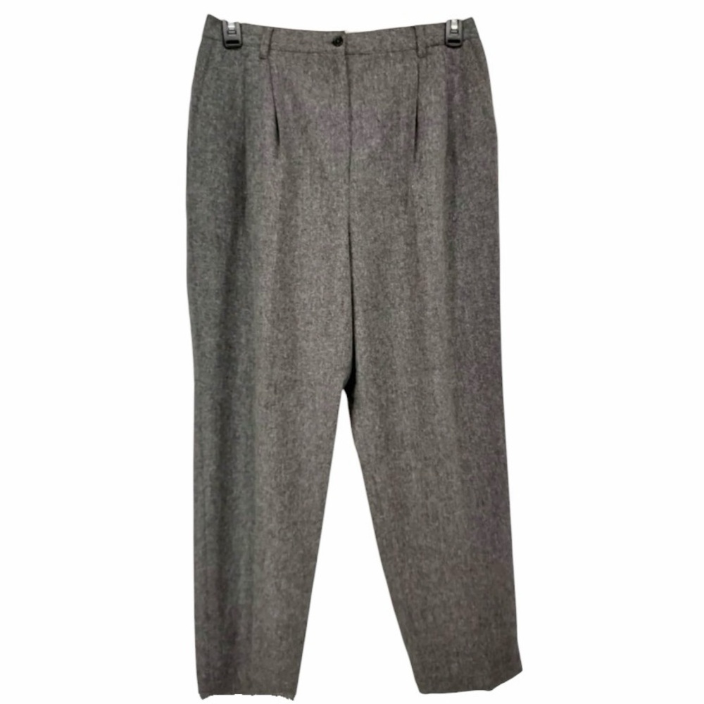 Sag Harbor Woman Gray Wool Blend Lined Dress Pants Size 16W Classic Workwear